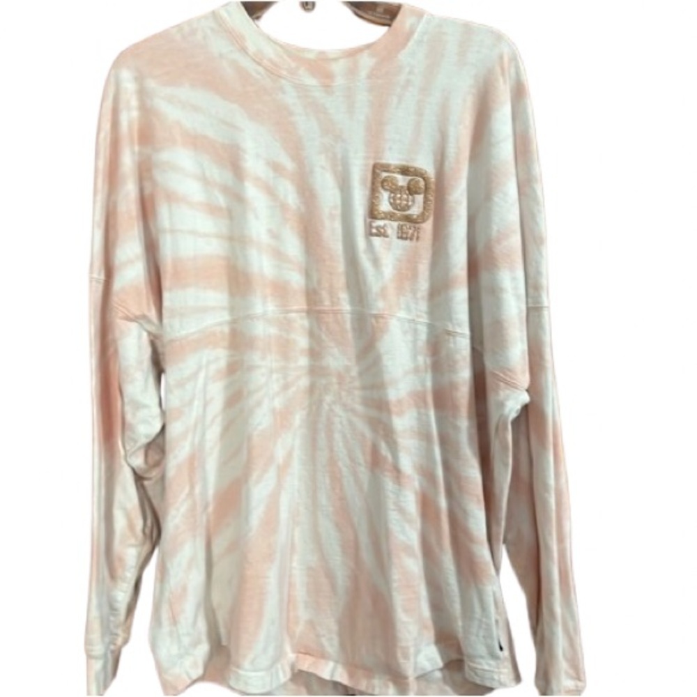 #401 Disney World Spirit Jersey Pink Tie Dye with Rosegold Glitter